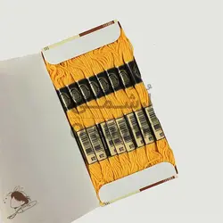 نخ نیدل پانچ و گلدوزی پنگوئن زرد نارنجی کد 972