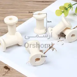 قرقره چوبی نخ سایز 4 مناسب بوبین چوبی گلدوزی