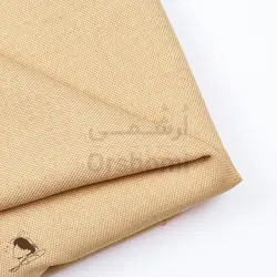 پارچه 24 کانت گونی بافت نیدل پانچ و گلدوزی ابعاد 100x150cm رنگ نسکافه ای