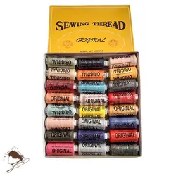 نخ خیاطی اورجینال رنگی بسته 24 عددی