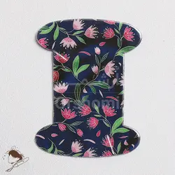 بوبین نخ گلدوزی طرح گل سرمه ای