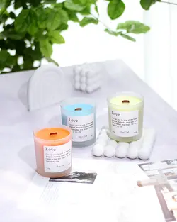 شمع لیوانی معطر رنگی love