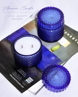 شمع معطر بزرگ آبی