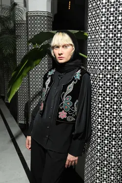 وست مخمل منجوق دوزی ماسی