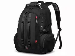 کوله پشتی ضد آب لپ تاپ 17 اینچ با دو درگاه یو اس بی و آی یو ایکس بنج Bange BG-1901 Ransel Hitam Backpack Pria Tas 17 Inch