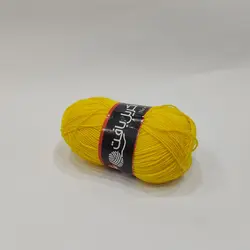 کاموا اکریل بافت زرد روشن