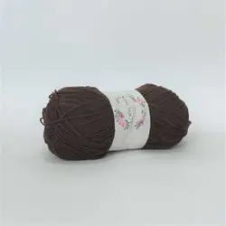 کاموا اکریل تاب قهوه ای سوخته