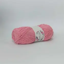 کاموا اکریل تاب صورتی کم رنگ