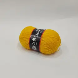 کاموا اکریل بافت زرد تیره