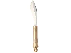 چاقو آنباکسینگ برنجی دارای کاور قابل آویز از دسته کلید mini knife sharp unpacking express unboxing portable