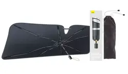 چتر آفتاب گیر شیشه جلو خودرو بیسوس Baseus CoolRide CRKX000001 Windshield Sun Shade Umbrella Lite