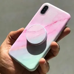 کاور مدل Marble-PK به همراه پاپ سوکت مناسب برای گوشی موبایل اپل iPhone 12 Pro Max