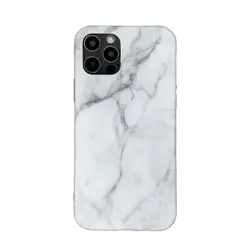 کاور مدل Marble-WH به همراه پاپ سوکت مناسب برای گوشی موبایل اپل iPhone 12 / 12 PRO