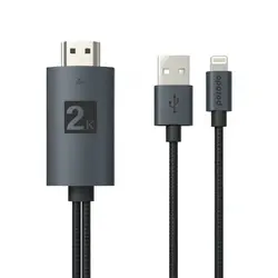 کابل تبدیل لایتنینگ به HDMI پرودو مدل PD-ABHDL2-BK به طول 2 متر