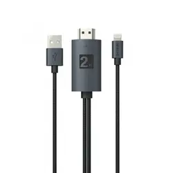 کابل تبدیل لایتنینگ به HDMI پرودو مدل PD-ABHDL2-BK به طول 2 متر
