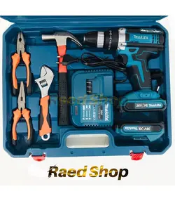 دریل و پیچ گوشتی شارژی ماکیتا 36 ولت با جعبه ابزار کامل Makita 36V