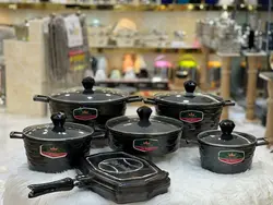 سرویس قابلمه ۱۵ پارچه گلد کرون کد۰۰۳