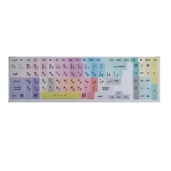 برچسب حروف فارسی کیبورد طرح دکمه غلط کردم مدل رنگارنگ