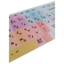 برچسب حروف فارسی کیبورد طرح دکمه غلط کردم مدل رنگارنگ