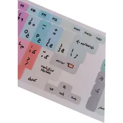 برچسب حروف فارسی کیبورد طرح دکمه غلط کردم مدل رنگارنگ