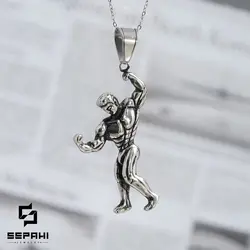 پلاک فیگور بدنسازی استیل خفن سیاقلم