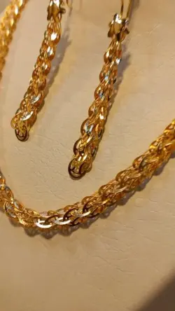 سرویس ست کامل زنانه پولکی (گردنبند-دستبند-گوشواره)