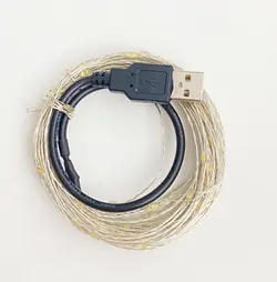 ریسه ال ای دی مفتولی USB خور ( سفید /آفتابی قابل انتخاب)