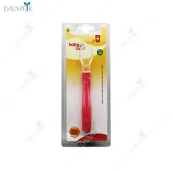 قاشق غذا خوری سيليكونی حرارتی بی بی لند (Baby land spoon with soft tip and ergonomic handle)