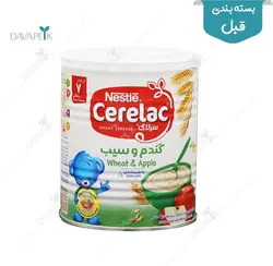 سرلاک گندم و سیب به همراه شیر از پایان 7 ماهگی (Cerelac wheat and apple with milk)