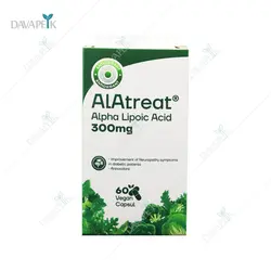 کپسول آلاتریت آلفا لیپوئیک اسید300 میلی گرم تچرا فارمد (Alatraet Alpha Lipoic Acid 300mg capsul)