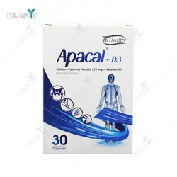 کپسول آپاکل و ویتامین D3 های هلث (Hi Health Apacal And Vitamin D3 30 Capsules)