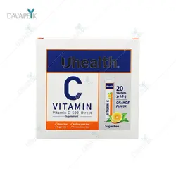 ساشه ویتامین C 500 میلی گرم یوهلث فارمد سلامت سینا (Pharmed Salamat Sina Uhealth Vitamin C 500 mg Sachets)