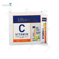 ساشه ویتامین C 500 میلی گرم یوهلث فارمد سلامت سینا (Pharmed Salamat Sina Uhealth Vitamin C 500 mg Sachets)