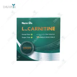ویال خوراکی ال کارنیتین 2000 میلی گرم نورم لایف (Norm Life L Carnitine 2000mg Single Dose Vials)