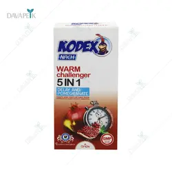 کاندوم تاخیری مدل وارم چلنجر 5 در 1 کدکس _ Kodex Nach Warm Challenger 5in1 Condom