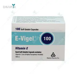 کپسول ژلاتینی نرم ویتامین ای 100 واحد ایویژل دانا فارما _Dana Pharma Vitamin E 100 E-vigel Soft Gelatin Capsules