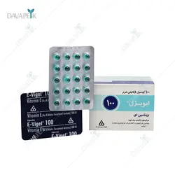 کپسول ژلاتینی نرم ویتامین ای 100 واحد ایویژل دانا فارما _Dana Pharma Vitamin E 100 E-vigel Soft Gelatin Capsules