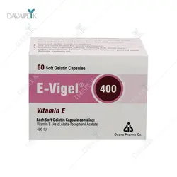 کپسول ژلاتینی نرم ویتامین ای 400 واحد ایویژل دانا فارما _Dana Pharma Vitamin E 400 E-vigel Soft Gelatin Capsules