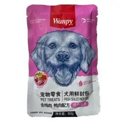 پوچ سگ ونپی مدل مرغ و سالمون وزن ۸۰ گرم