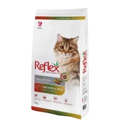 غذای خشک گربه رفلکس مدل مولتی کالر مرغ و برنج وزن 15 کیلوگرم