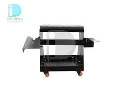صندلی چرخدار حرفه ای چند کاره دیتیلینگ مشکی مدل Rolling Detaling Seat Multi Function