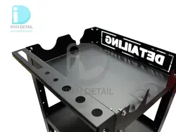 میز ترولی سه طبقه مشکی مخصوص مراکز دیتیلینگ مدل 2074 Detailing Trolley