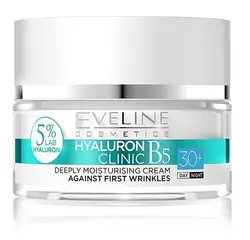 کرم آبرسان هیالورون و ویتامین B5 اولاین Eveline Hyaluron Clinic 30 حجم 50 میلی لیتر