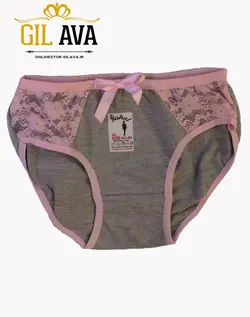 شورت زنانه جلو تور لوزی ملانژ پاپیون دار