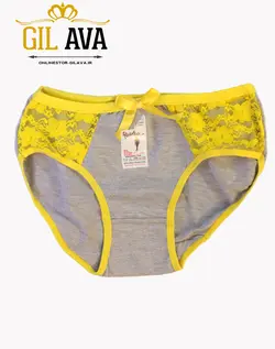 شورت زنانه جلو تور لوزی ملانژ پاپیون دار