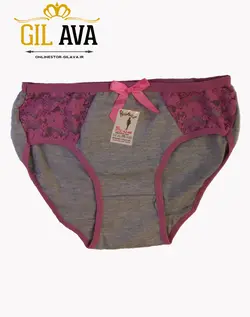 شورت زنانه جلو تور لوزی ملانژ پاپیون دار