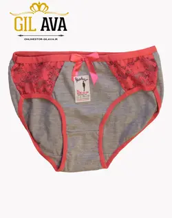 شورت زنانه جلو تور لوزی ملانژ پاپیون دار