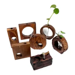 گلدان چوبی بشر دار