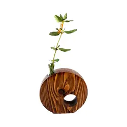 گلدان چوبی بشر دار