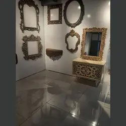 قاب آینه پلی اورتان اورنج دیزاین طرح هوران G109